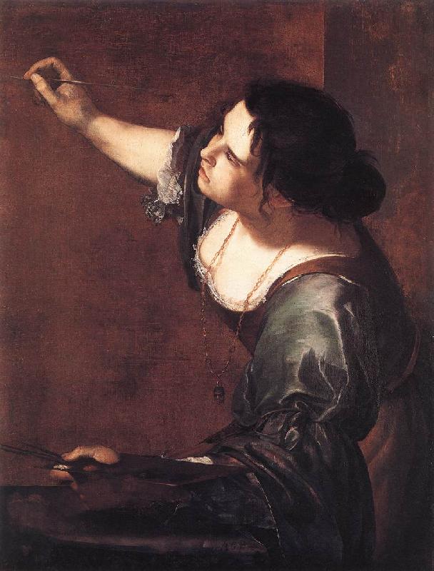 GENTILESCHI, Artemisia Self-Portrait as the Allegory of Painting fdg Sweden oil painting art